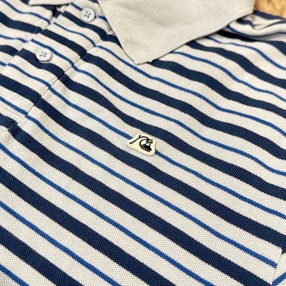NWOT quicksilver striped collared tshirt size large - Picture 3 of 5
